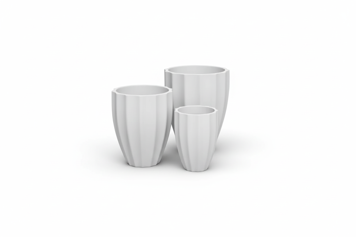 Alicante Fluted Round Planter