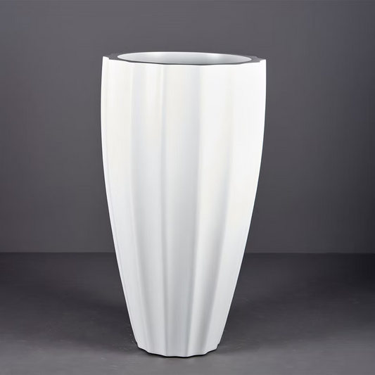 San Jose Tall Fluted Round Planter